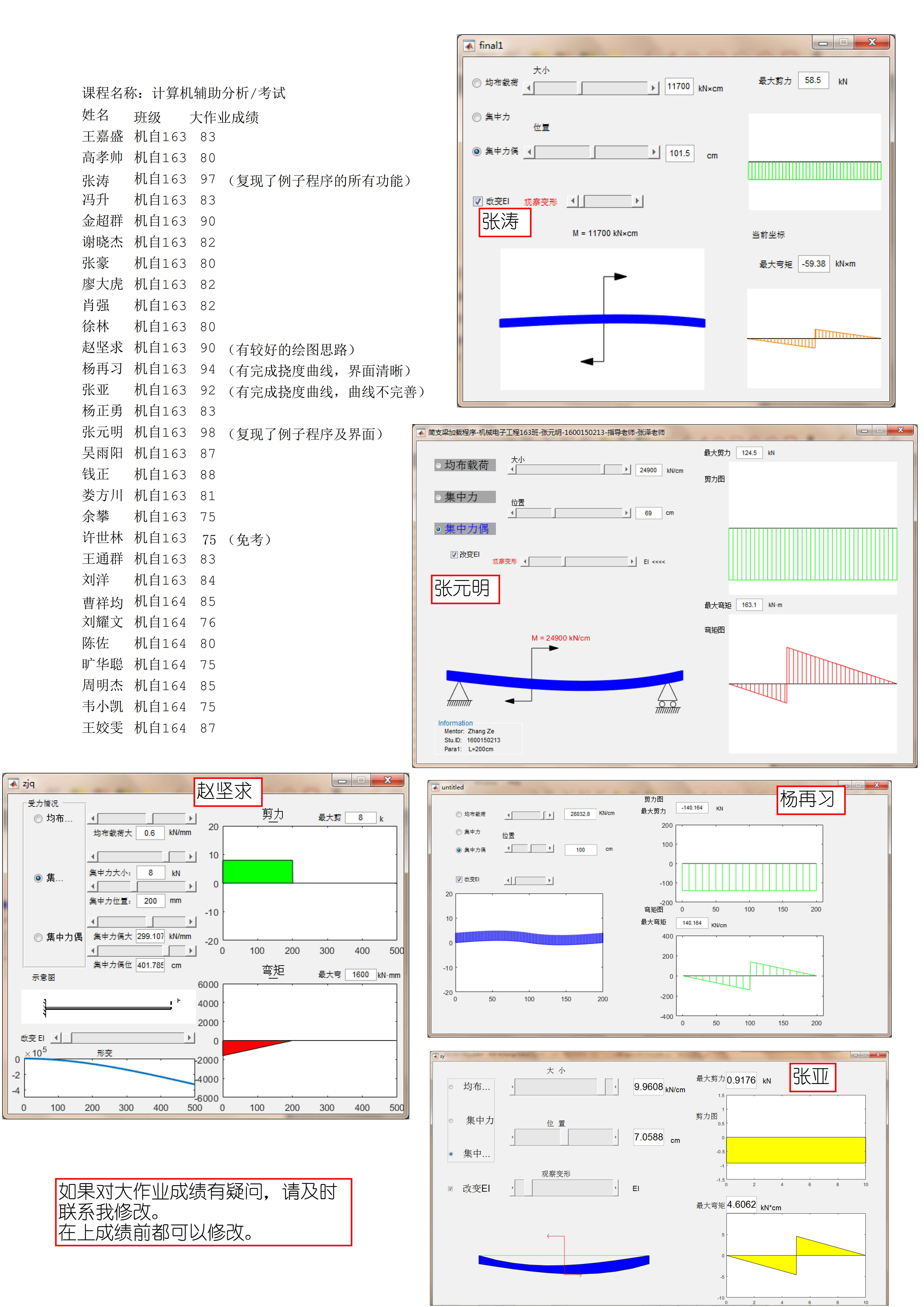 大作业成绩